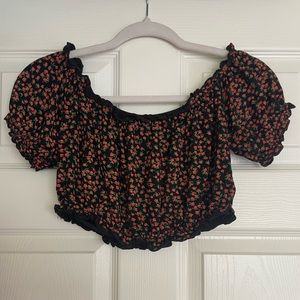 Nasty Gal Floral Crop Top